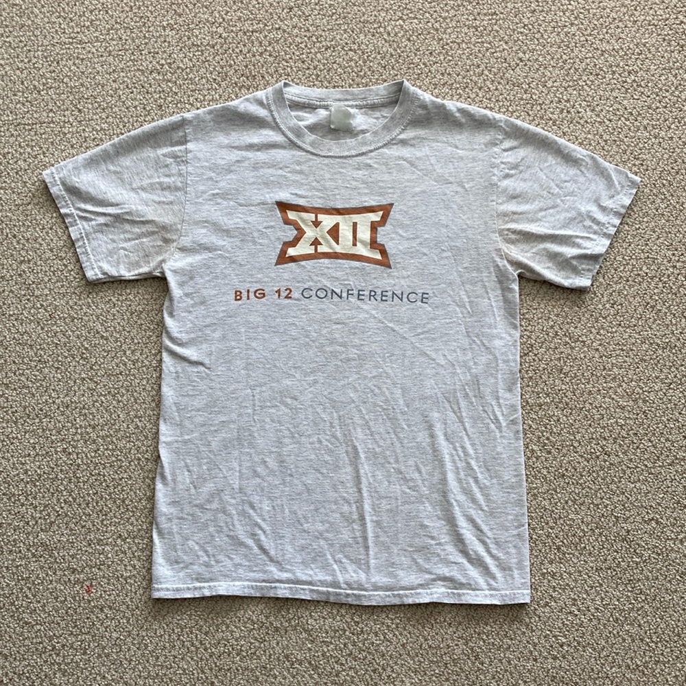Big 12 Conference Texas Longhorns Graphic T-Shirt Top Shirt Unisex Small EUC